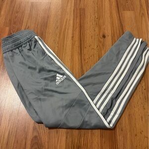 adidas Gray Kids Joggers with White 3-Stripes